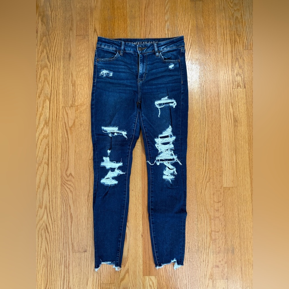 American Eagle Skinny Jeans with Distressed Details